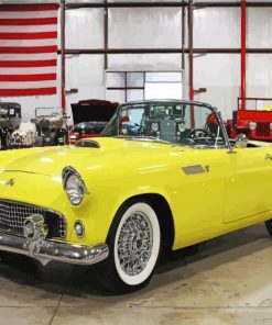 1955 Yellow Thunderbird Paint By Numbers