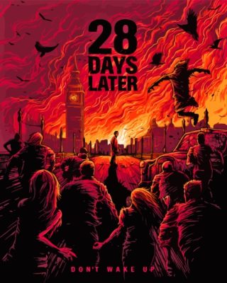 28 Days Later Movie Poster Art Paint By Numbers