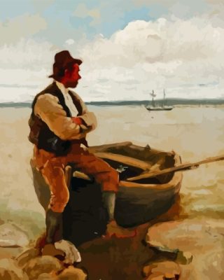 A Ferryman At Flushing Stanhope Forbes Paint By Numbers