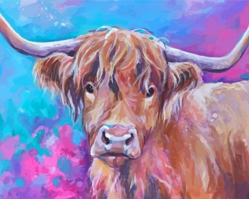 Abstract Highland Cattle Paint By Numbers