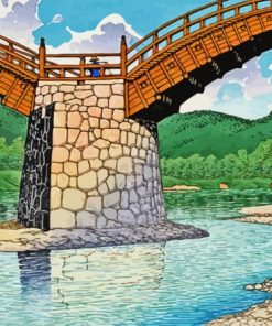 Aesthetic Kintai Bridge Paint By Numbers