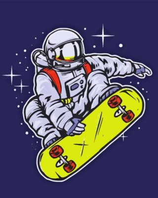 Aesthetic Skater Astronaut Paint By Numbers