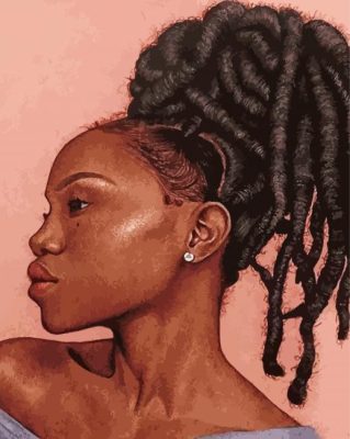 Afro Girl In Dreadlock Paint By Numbers