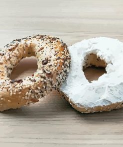 Bagel Bread With Cream Cheese Paint By Numbers