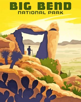 Big Bend National Park Travel Poster Paint By Numbers