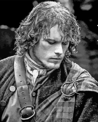 Black And White Outlander Jamie Paint By Numbers