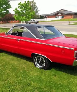 Black And Red Plymouth Belvedere Paint By Numbers