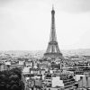 Black And White Paris View From Triumphal Arch Paint By Numbers