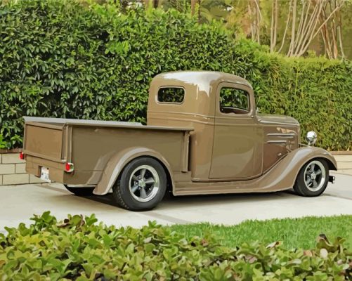 Brown 1936 Chevrolet Truck Paint By Numbers