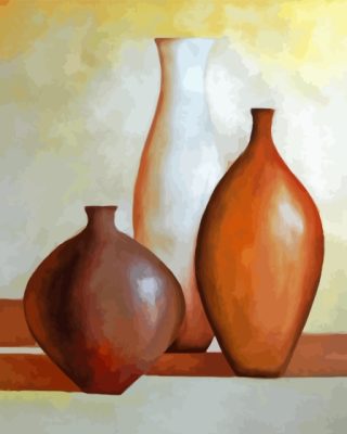 Brown Vase Paint By Numbers