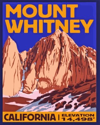 California Mt Whitney Poster Paint By Numbers