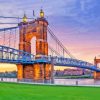 Cincinnati Roebling Bridge Paint By Numbers