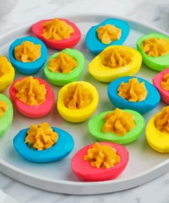 Colorful Easter Deviled Eggs Paint By Numbers