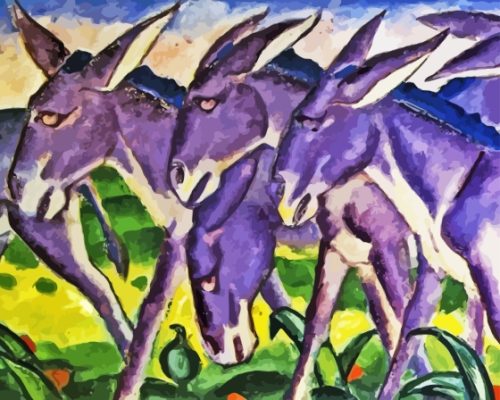 Donkey Frieze By Franz Marc Paint By Numbers