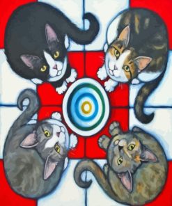 Four Hungry Cats Paint By Numbers