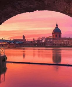 France Toulouse City At Sunset Paint By Numbers