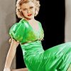 Ginger Rogers Wearing A Green Dress Paint By Numbers