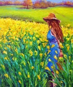 Girl In Flowers Meadow Paint By Numbers