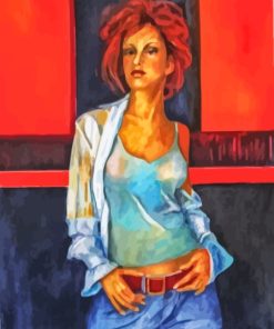 Girl In Denim Art Paint By Numbers