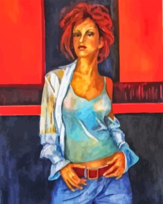 Girl In Denim Art Paint By Numbers