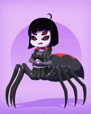 Gothic Spider Girl Paint By Numbers