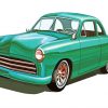 Green 49 Ford Coupe Art Paint By Numbers