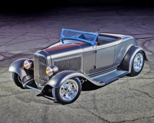 Grey 1932 Ford Car Paint By Numbers