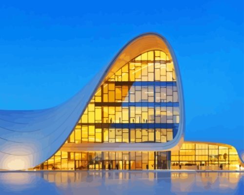 Heydar Aliyev Centre Building Paint By Numbers