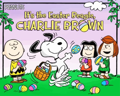 It's The Easter Beagle Charlie Brown Animation Poster Paint By Numbers