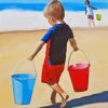 Kid At Beach Paint By Numbers
