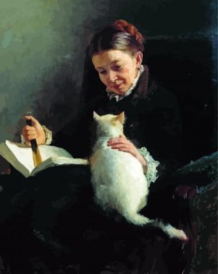 Lady And Cat Paint By Numbers