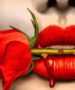 Lips Flower Paint By Numbers