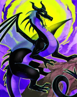 Maleficent Dragon Animation Art Paint By Numbers