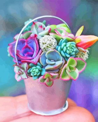 Mini Succulent Paint By Numbers