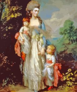 Mrs Elizabeth Moody With Her Sons Samuel And Thomas Paint By Numbers