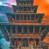 Nepal Bhaktapur Nyatapola Temple Paint By Numbers