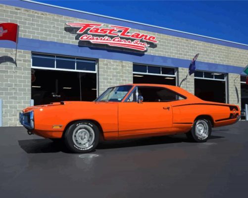 Orange 1970 Super Bee Paint By Numbers