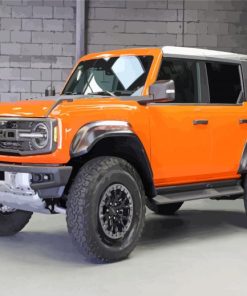 Orange Ford Bronco Paint By Numbers