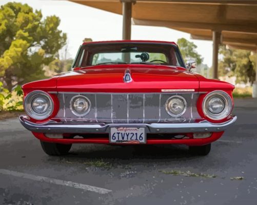 Plymouth Belvedere Car Front Paint By Numbers