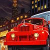 Red Classic Mack Truck Paint By Numbers