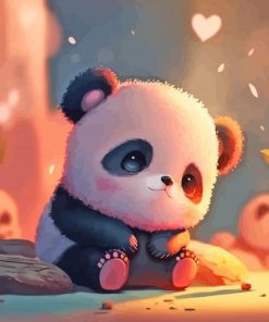 Sad Anime Baby Panda Paint By Numbers
