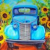 Sunflower In Truck Paint By Numbers