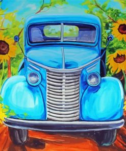 Sunflower In Truck Paint By Numbers