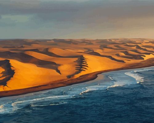 The Desert Beach Namibia Paint By Numbers