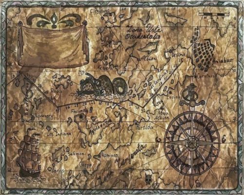 The Old Pirate Map Paint By Numbers