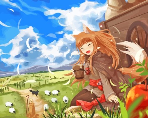 The Wise Wolf Holo Anime Character Paint By Numbers