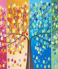 Tree Of Life The Different Seasons Paint By Numbers