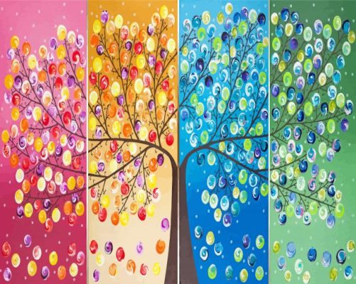 Tree Of Life The Different Seasons Paint By Numbers