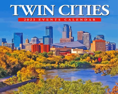 Twin Cities Poster Paint By Numbers