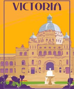 Victoria British Columbia Poster Paint By Numbers